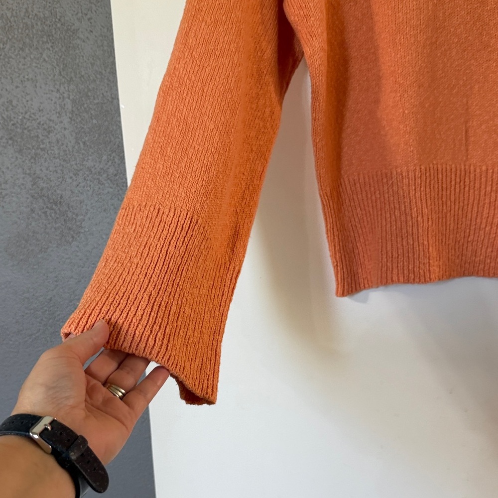 Hem & Thread Apricot Orange Crewneck Sweater - Picture 4 of 10